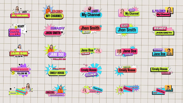 Photo of Retro Pop Lower Thirds | Colorful Y2K Style After Effects 02 – Videohive 61827246