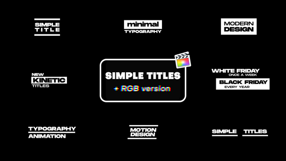 Photo of RGB Simple Titles X | FCPX – Videohive 61813279