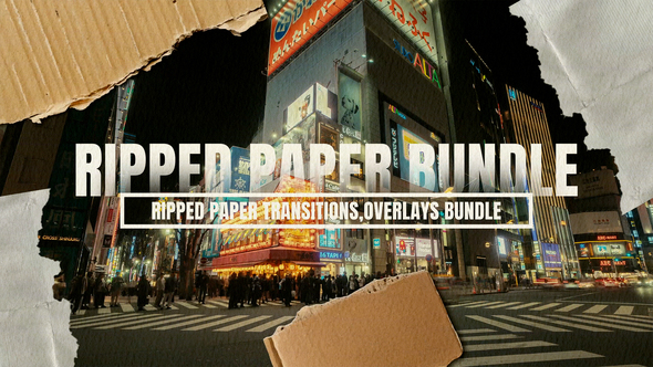 Photo of Ripped Paper Transitions & Overlays Bundle | FCPX – Videohive 61753328