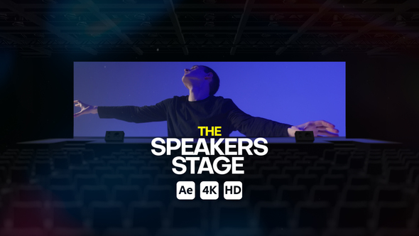 Photo of Speaker’s Stage Presentation – 10 Customizable Scenes in 4K/HD for After Effects – Videohive 48318726