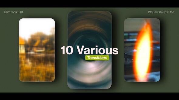 Photo of Trendy 10 Various Transitions for Reels & Shorts – Videohive 61601344