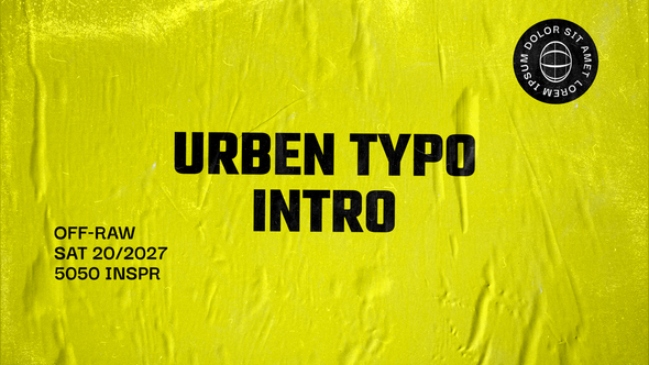 Photo of Urben Typo Intro – Videohive 62067913