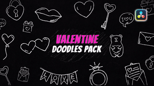Photo of Valentine Doodles Pack – DaVinci Resolve – Videohive 61575180