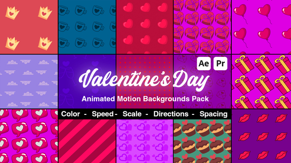 Photo of Valentine’s Day Animated Motion Backgrounds Pack | Romantic Looping Backgrounds for AE & Premiere Pr – Videohive 61693680