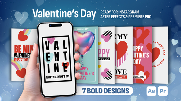 Photo of Valentine’s Day Vertical Social Stories & Reels Pack | Bold Hearts & Colorful Motion | AE + Premiere – Videohive 61829889