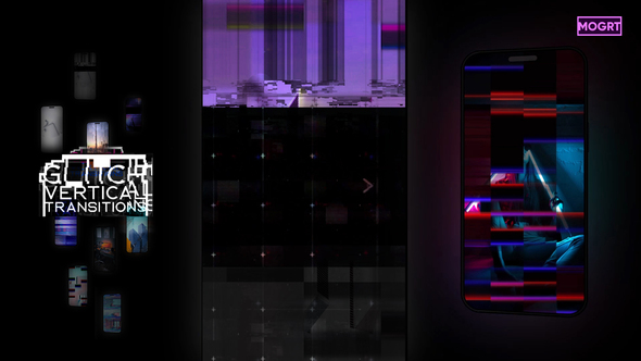 Photo of Vertical Glitch Transitions | MOGRT – Videohive 61753358