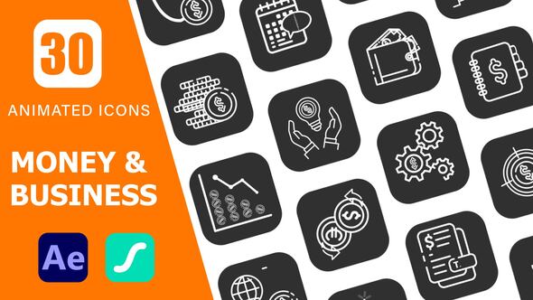 Photo of 30 Money & Business Icons Pack | After Effects & Lottie Animation – Videohive 62269737