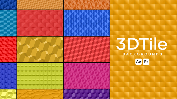 Photo of Animated 3D Tile Backgrounds for After Effects & Premiere Pro – Videohive 50493095