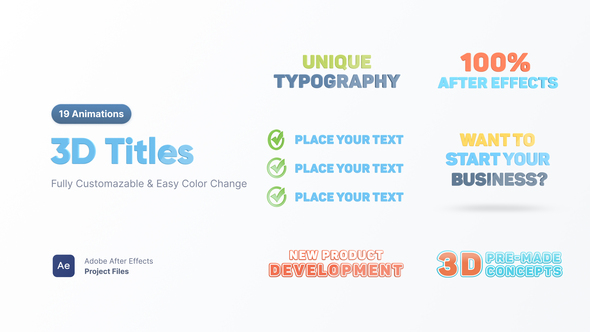 Photo of 3D Titles – Videohive 59684620