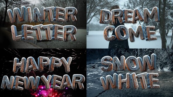 Photo of 3D Winter Freeze Wood Letters | DR – Videohive 62271292