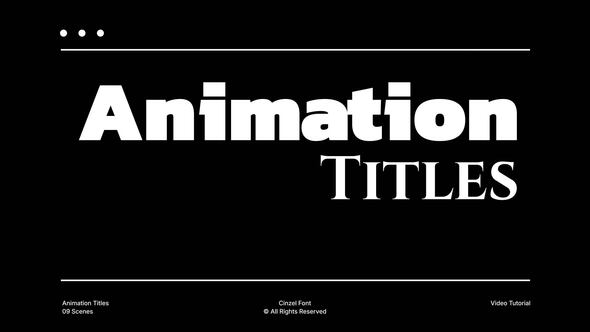 Photo of Animation Titles  Premiere Pro (MOGRT) – Videohive 62097582