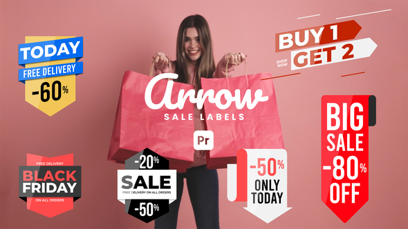 Photo of Arrow Sale Labels – Discount & Special Offer Graphics for Premiere Pro – Videohive 54153499