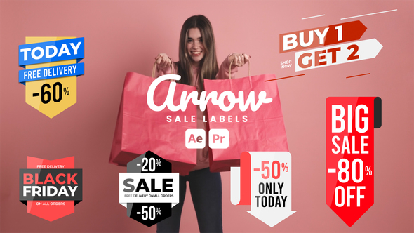Photo of Arrow Sale Labels – Discount & Special Offer Graphics for After Effects & Premiere Pro – Videohive 51042937