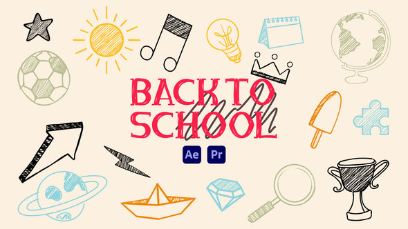 Photo of Animated Back to School Scribble Icons for After Effects & Premiere Pro – Videohive 47641455