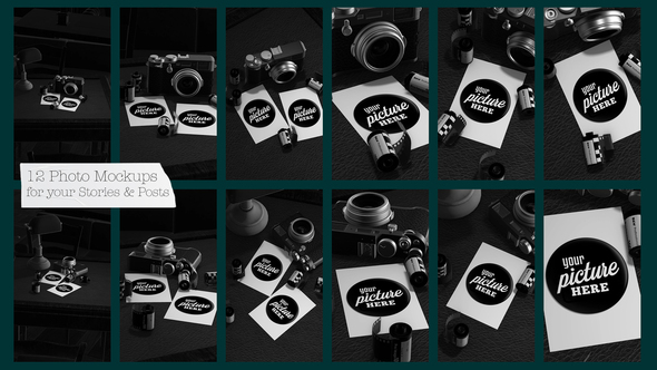 Photo of Black & White Photo Mockup Pack For Stories & Posts – Videohive 62206460
