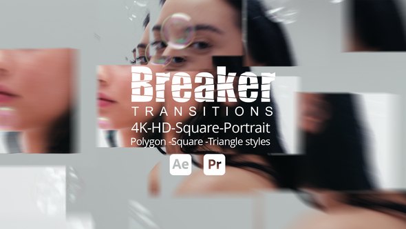 Photo of Breaker Shatter Transitions – 3 Geometric Styles, 4K/HD + Portrait/Square (AE + MOGRT) – Videohive 57457003