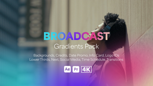 Photo of Broadcast Gradients Pack – TV Color Gradient Motion Graphics Elements Pack – Videohive 48773986