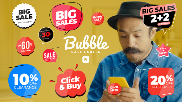 Photo of Bubble Sale Labels – Discount & Special Offer Graphics for Premiere Pro – Videohive 54153408