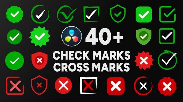 Photo of Check Mark and Cross Mark Pack – Videohive 62146139