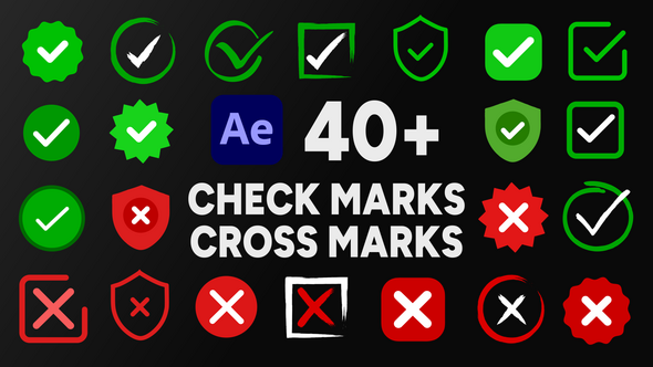 Photo of Check Mark and Cross Mark Pack – Videohive 62260614
