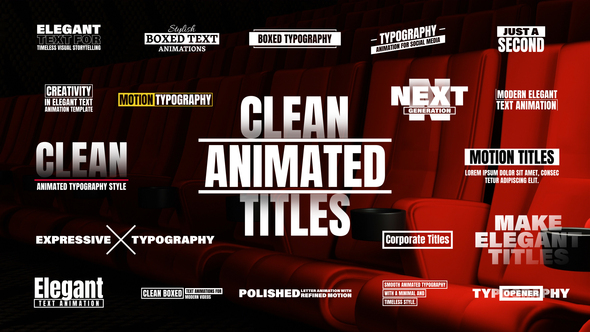 Photo of Clean Animated Titles – Videohive 62285821