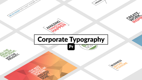 Photo of Corporate Typography for Premiere Pro – Clean Kinetic Text Presentation Animation Template – Videohive 51671223