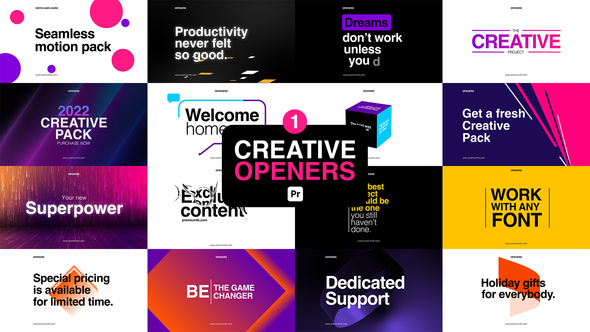 Photo of Creative Openers 1 for Premiere Pro – Dynamic Modern Intro Animation Template – Videohive 53948082