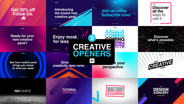 Photo of Creative Openers 3 for Premiere Pro – Dynamic Modern Intro Animation Template – Videohive 53948156