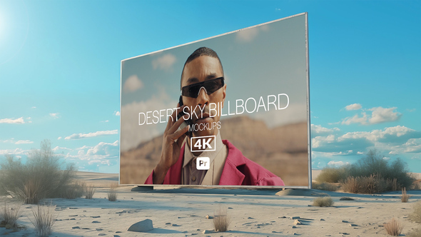 Photo of Desert Sky Billboard Mockups for Premiere Pro – Realistic Outdoor Advertising Presentation Template – Videohive 52513282