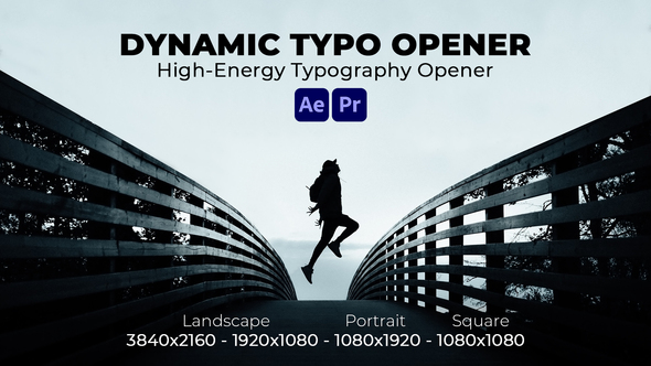 Photo of Dynamic Typo Opener – High-Energy Kinetic Typography for Premiere Pro 2021+ & After Effects CS6+ – Videohive 32257801