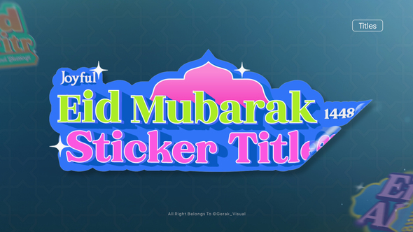 Photo of Eid Mubarak Titles – Videohive 62155691