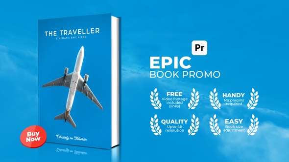 Photo of Epic 3D Book Mockup for Premiere Pro – Photoreal Book Promo Template, Up to 4K (No Plugins) – Videohive 56478585