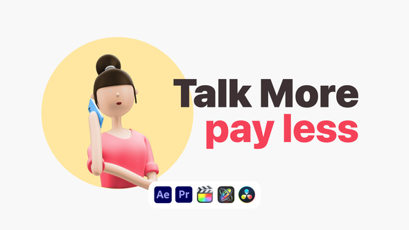 Photo of Explainer Girl Talking on Phone – Mobile Communication Animation Template – Videohive 50622959