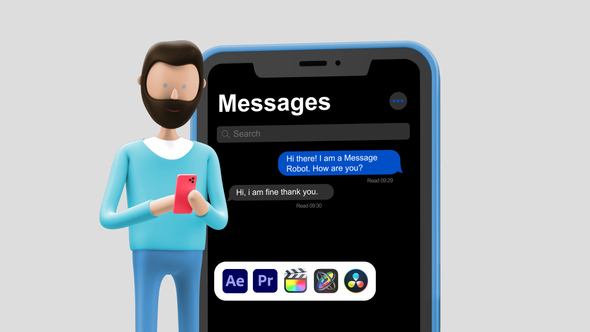 Photo of Explainer Man Messages – Chat Communication Animation Template – Videohive 50639636