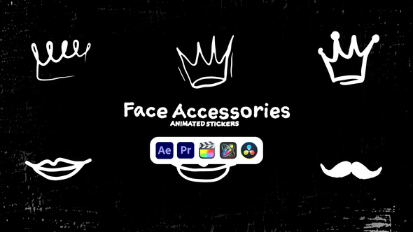 Photo of Face Accessories Animated Stickers – Fun Character Emoji Animation Pack – Videohive 50571331
