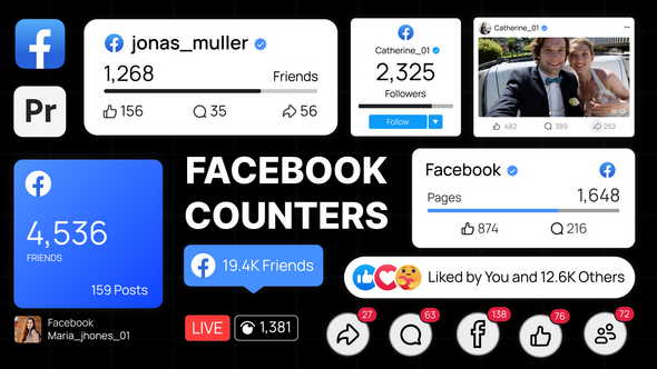 Photo of Facebook Number Counting & UI Elements – Videohive 62481469