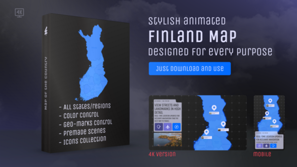 Photo of Finland Map – Republic of Finland (Suomi) Map Kit – Videohive 24665522