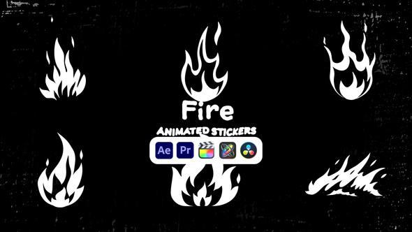 Photo of Fire Animated Stickers – Cartoon Flame Motion Sticker Pack – Videohive 50571317
