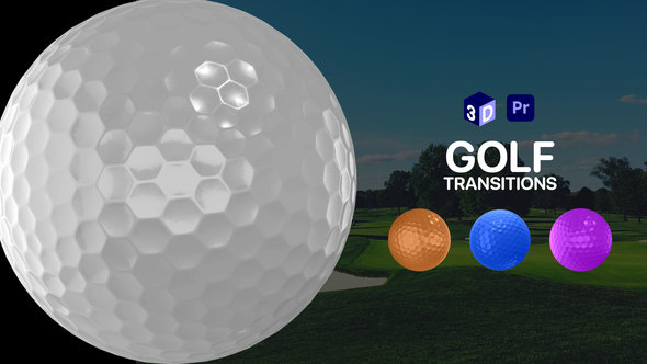 Photo of 3D Golf Ball Transitions for Premiere Pro | Isolated Sports Motion Graphics – Videohive 47013149