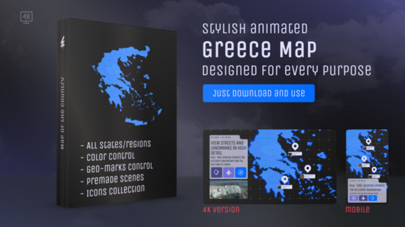 Photo of Greece Map – Hellenic Republic (Ellada) Map Kit – Videohive 24623909
