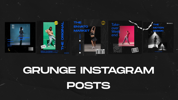 Photo of Grunge Instagram Posts Mogrt – Videohive 62367865