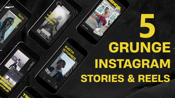 Photo of Grunge Instagram Stories Mogrt – Videohive 62289638