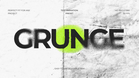 Photo of Grunge Texture Preset Animation – Videohive 62260558