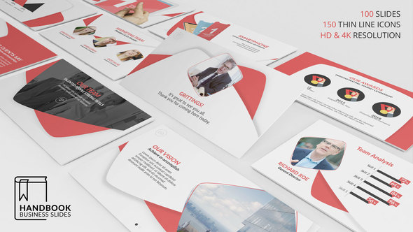 Photo of Handbook Business Slides | 100 Corporate Presentation Layouts in 4K – Videohive 23328769