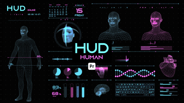 Photo of HUD Human for Premiere Pro – Human Body Scan HUD Motion Graphics Pack – Videohive 44701251