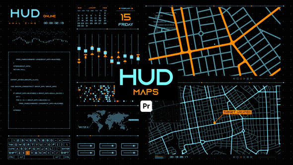 Photo of HUD Maps for Premiere Pro – Digital Map Interface Motion Graphics Pack – Videohive 44688121