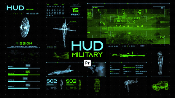 Photo of HUD Military for Premiere Pro – Tactical Military HUD Motion Graphics Pack – Videohive 44688574