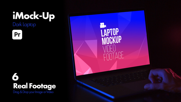 Photo of iMock-Up Dark Laptop for Premiere Pro – Minimal Dark Screen Presentation Mockup Template – Videohive 51066148