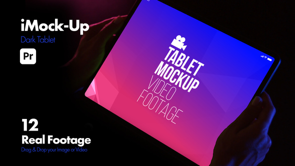 Photo of iMock-Up Dark Tablet for Premiere Pro – Minimal Dark Screen Presentation Mockup Template – Videohive 51066163