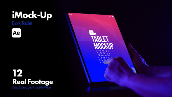 Photo of iMock-Up Dark Tablet – Minimal Dark Screen Presentation Mockup Template – Videohive 51066156